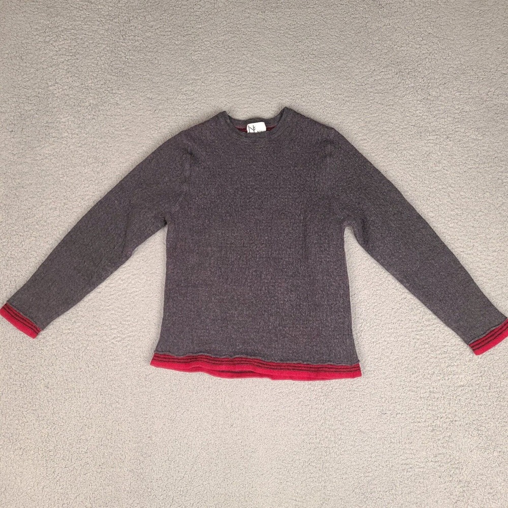 Neve Designs Sweater Girls Youth Large Gray Wool‎ Pullover Crewneck
